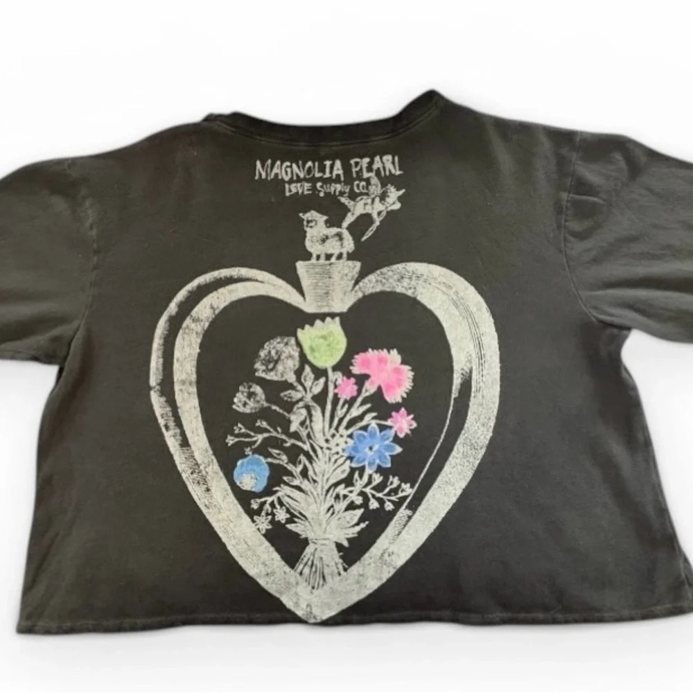 NWT! Magnolia Pearl Gray Black Sabbath Graphic Sweatshirt Floral ~ OS - Picture 9 of 15